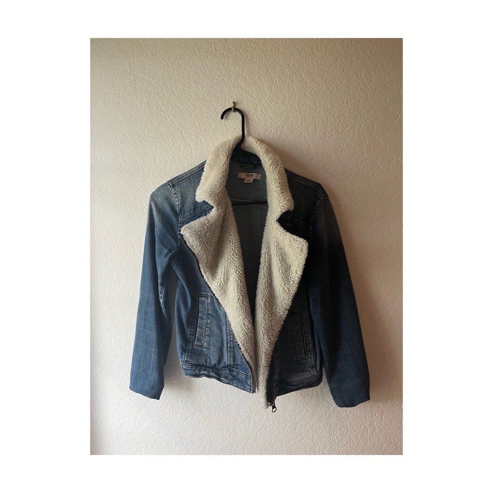 Denim Sherpa Moto jacket